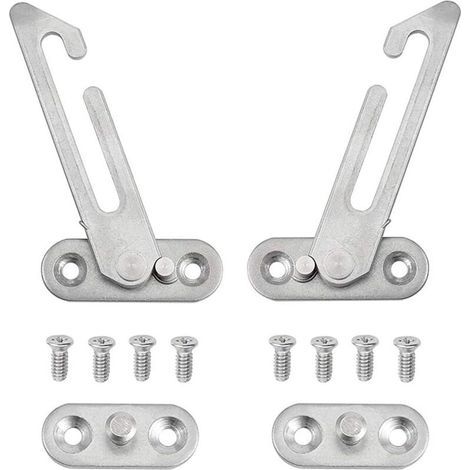 Lot de 2 entrebâilleurs de fenêtre UPVC – Acier inoxydable 304 – Installation rapide avec vis – Ouverture jusqu'à 65 degrés