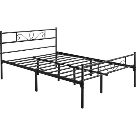 Homevive Cama de Metal Doble Cama Hierro Grande para colchón de 140 x 200 cm Cama Industrial Estructura Metal (1/5)