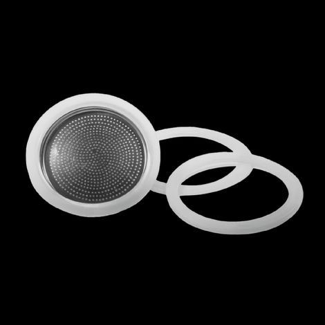 Cecotec Accessoire cafetière italienne Piccolina Filter 4. Filtre + 3 joints, pureté assurée, idéal pour plusieurs tasses.