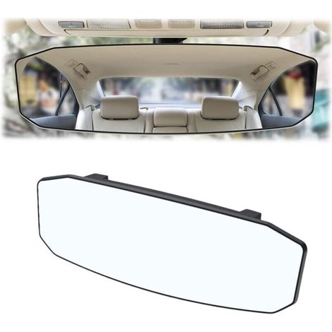 Retroviseur Interieur Voiture, Intérieur de Voiture Rétroviseur Remplacement Panoramique, Grand Angle Rétroviseur Miroir Auto Intérieur Voiture Anti-éblouissement Vue Arrière Miroir(Petit) (1/5)
