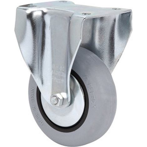 RUEDAS ALEX rueda fija  17bh60cp-pgia poliamix-goma gris eje liso (1/3)