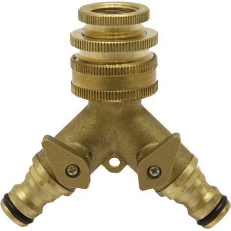 Valvola a tre vie, raccordo a T, connettore rapido, 3/4" pollice GW
