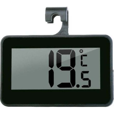 Thermomètre Numérique Mini pour Réfrigérateur, Thermomètre étanche pour Congélateur avec Crochet, Écran Acl Facile À Lire, Idéal pour Maison et Bureau (-20 À 60°C) Noir (1/4)