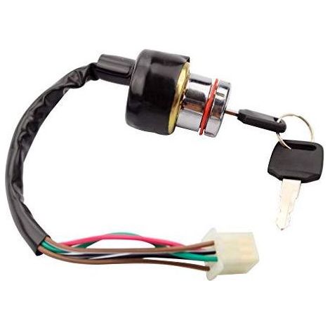 Ignition Switch Housing for Motorcycles, 9 Holes, 6 Wires - 2-Position Locking - Compatible with Mini-Motorcycles, ATVs, Quads - Waterproof - Key Included (1/5)