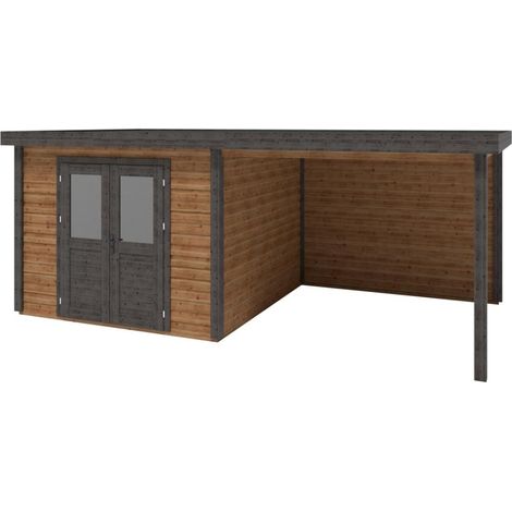 Casetta da giardino in legno Aura 6.06x3.09 m - 18.72 m2 - 28 mm - impregnata - 000150 (1/3)