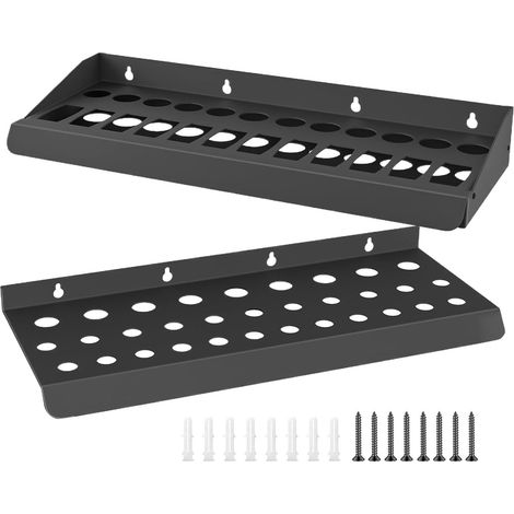 Support mural pour tournevis Organiseur à outils multifonctionnel compact Range-tournevis mural robuste Porte-outils pour dortoir, maison, atelier réparation, garage et atelier (1/5)