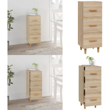 Credenza Rovere Sonoma 34,5x34x90 cm in Legno Multistrato - Credenza in legno multistrato - Credenza in eucalipto