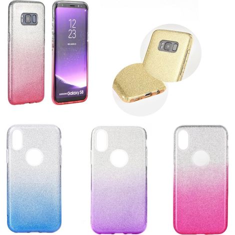 cofi1453 Forcell Shining Silikon Hülle Cover Bumper Zubehör kompatibel mit Huawei P40 Lite Schutzhülle Soft Case Schutz Motiv in Transparent Rosa (1/5)