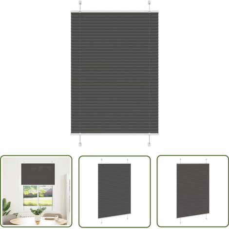 vidaXL Plissee Schwarz 85x150 cm Stoffbreite 84,4 cm Polyester (1/5)