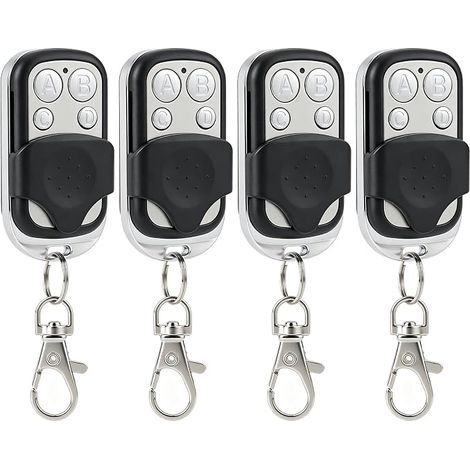 4 Pièces Telecommande Universelle Portail Compatible 433 MHz Bip Portail Télécommande Portail Garage sans Fil à 4 Boutons pour Porte de Garage et Voiture (1/5)