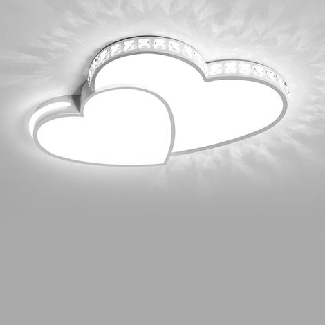 Plafonnier LED moderne en acrylique Lampe en forme de coeur Chambre d'enfant Chambre à coucher Fixture (1/5)