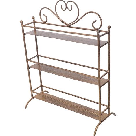 Organisateur de Maquillage en Fer à 3 Niveaux, Étagère de Rangement pour Salle de Bain 33X27X11,7 CM, Support à Parfum et Produits Cosmétiques, Plateau Léger et Stable pour'-'-