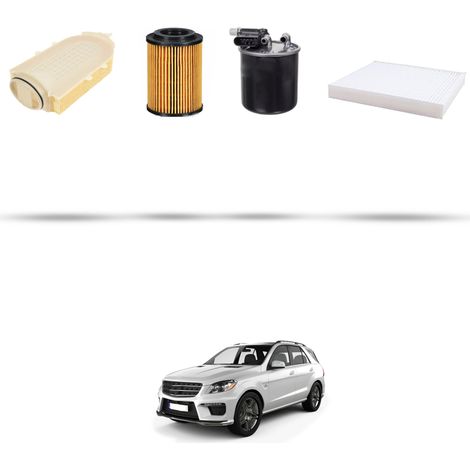 Kit tagliando 4 filtri compatibile con Mercedes Classe M (W166) 250 Cdi 150kw Dal 2011 (1/5)