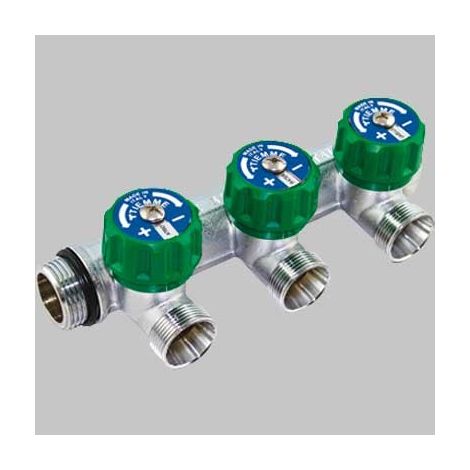 COLLETTORE CON RUBINETTI D'ARRESTO MAXIMA CORNER - 2 VIE 3/4 - 24 x 19