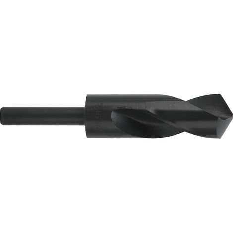 Foret à queue réduite en acier rapide, queue droite, foret hélicoïdal noir, diamètre 1/2 po (29,5 mm) (1/5)