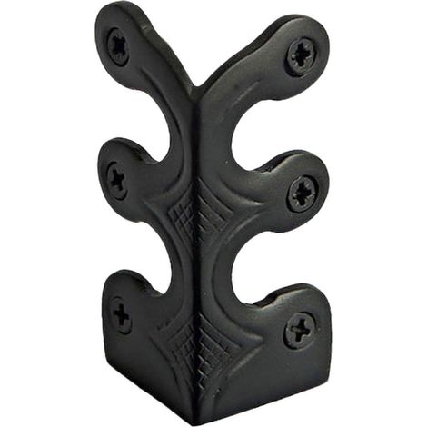 Protection d'angle en laiton massif antique chinois - Protection élégante double face pour salon et décoration intérieure rétro - Noir (1/5)