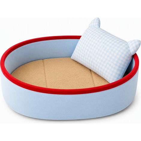 Panier très douillet pour chats bleu coussin mousse taille L