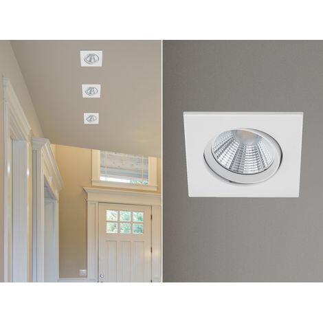 LED Einbaustrahler PAMIR eckig schwenkbar dimmbar Weiß 5,5W - Deckenbeleuchtung (1/5)
