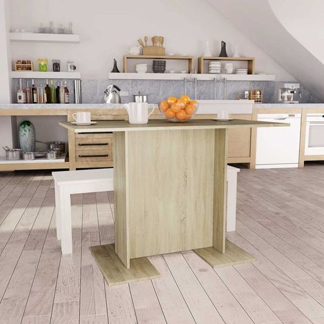 vidaXL Tavolo da Pranzo Rovere Sonoma 110x60x75cm in Legno