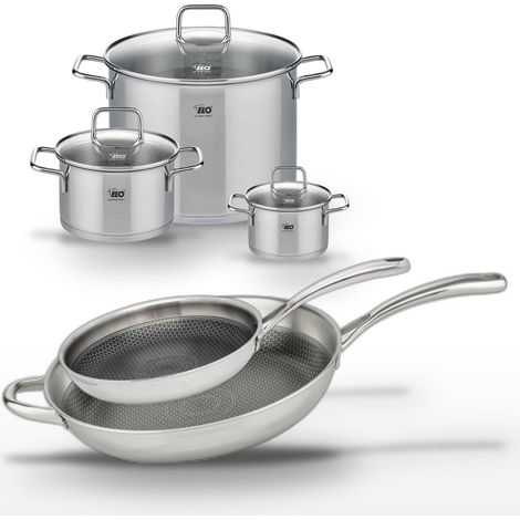 Lot Poêles 32 cm & 28 cm Elo Relief Evolution et Faitouts 14/20/26 cm (1/5)
