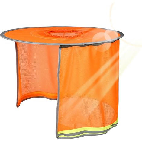 Visière solaire réglable pour casque de sécurité Protection solaire pour la nuque lors de travaux routiers, d'aménagement paysager, de toiture, de peinture et de travaux publics par temps chaud et es (1/5)