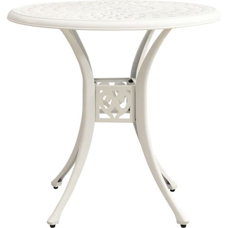 Maison Exclusive - Tavolo da Giardino Bianco 78x78x72 cm in Alluminio Pressofuso