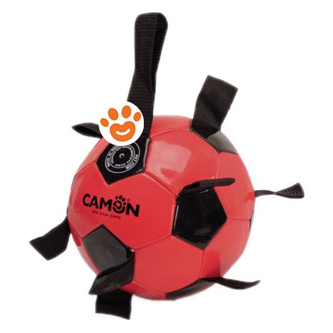 Camon Dog Pallone da Calcio con Maniglia - Camon Dog Pallone da Calcio con Maniglia - Confezione da 1 pezzo (Rosso/Nero)