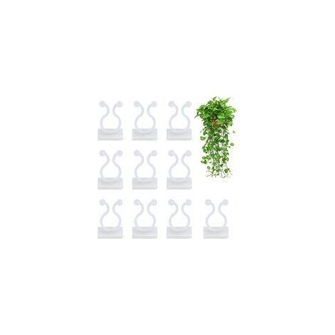 100 clips de support pour plantes grimpantes, clips muraux pour plantes grimpantes, clips pour plantes grimpantes - Blanc (1/5)