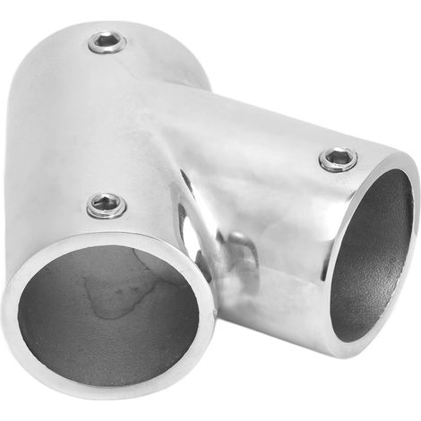 Raccord de main courante pour tube de bateau, 60°, 3 voies, en acier inoxydable, gauche, Φ22 mm (7/8 po) (1/5)