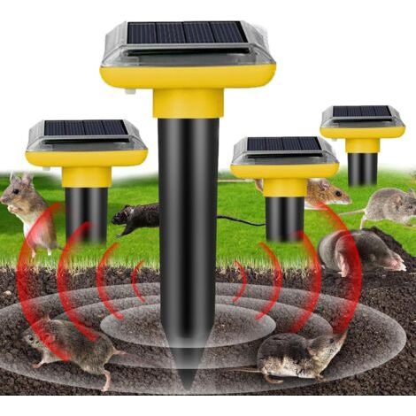 Ensemble de 4 répulsifs solaires pour souris - Répulsif pour souris - Répulsif pour campagnols - Répulsif ultrasonique pour souris - Répulsif solaire pour souris (1/5)
