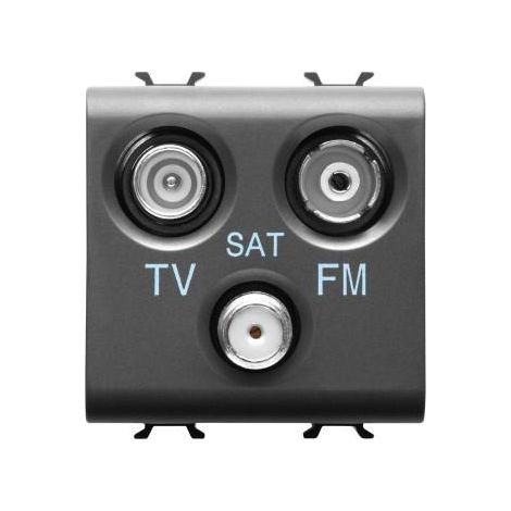 PRISE TV+FM+SAT 2M NOIRE GEWISS GW12382