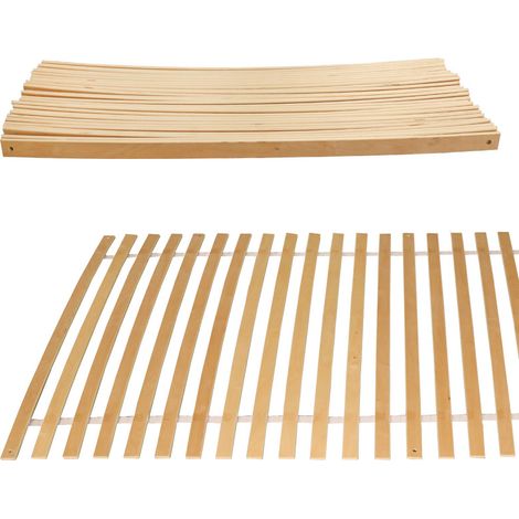 Swanew – Sommier à lattes 28 lattes 7 zones 90x200 cm – Bois massif peuplier – Charge max 150 kg – Aération optimale matelas
