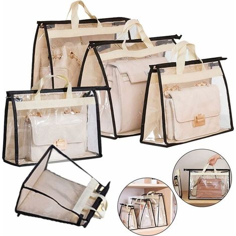 Sac fourre-tout anti-poussière pour placards suspendus avec fermeture éclair lot de 5 Transparent (1/4)