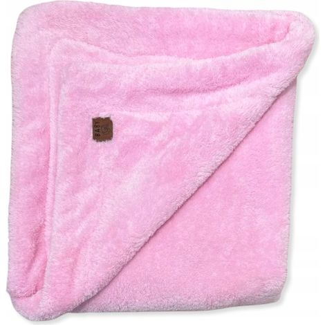 Calda copertina per neonati, 90x100 cm, doppio strato, per passeggino/lettino, rosa