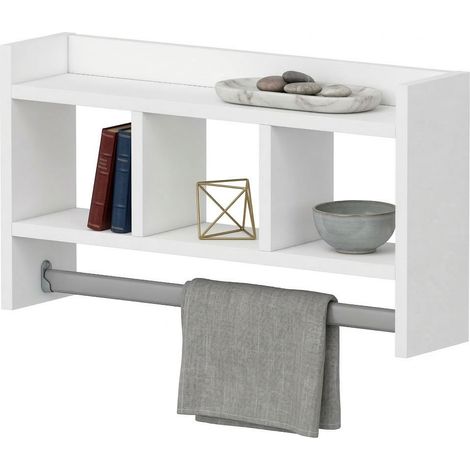 Mensola Cortale, 4 Ripiani, 64x15x35h cm Bianco