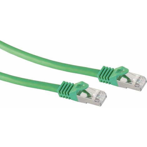 S-IMPULS RJ45 Patchkabel S/FTP (PIMF), m. CAT.7 Rohkabel, 15 m, grün
