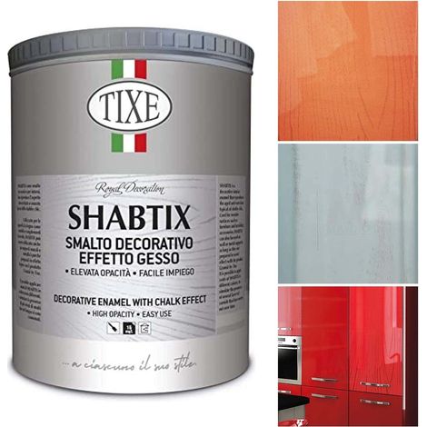 Smalto decorativo effetto gesso 1 lt - Tixe Shabtix Finitura Lucida (1/4)
