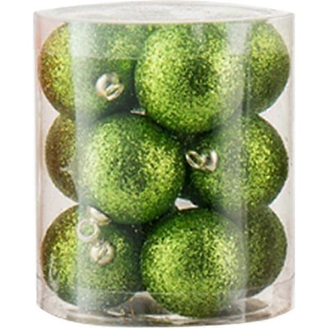 Décorations de sapin de Noël vertes, 24 boules incassables avec anneaux de suspension, pour sapin de Noël, fête et décoration intérieure. (1/5)