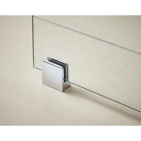Nuie Chrome Wetroom Shower Screen Support Foot & Wall Bracket - WRSF001