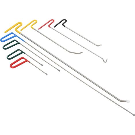 Kit de Débosselage sans Peinture Outils Carrosserie en Acier Inoxydable 8 Pièces avec Sac (1/4)