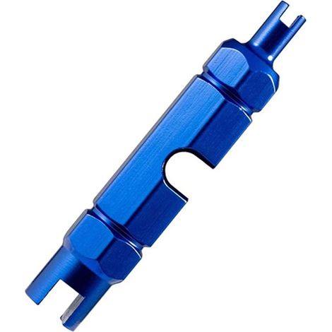 Outil de Démontage de Valve, Outil d'extraction de Valve de Vélo, Réparation de Valves pour Chambre à Air Presta/Schrader, Clé de Démontage de Valves de Rechange pour VTT et Vélo de Route (1/5)