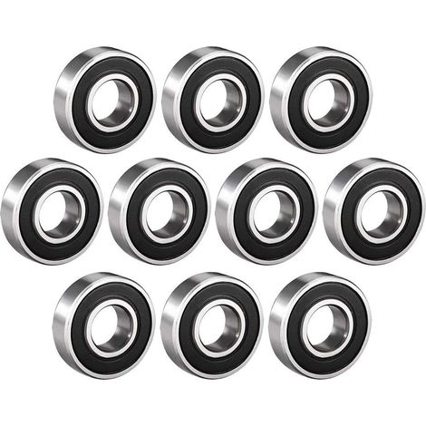 Roulements à Billes Scellés en Caoutchouc 6202-2RS, 10 Pièces de Roulements de Skateboard 15x35x11mm, Adaptés Au Bricolage, Aux Platines, Aux Moteurs Et à Divers Équipements Mécaniques (1/5)