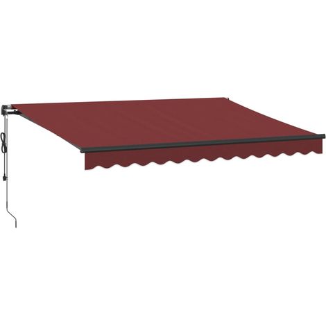 Maison Exclusive - Markise Automatisch Burgunderrot 350x250 cm