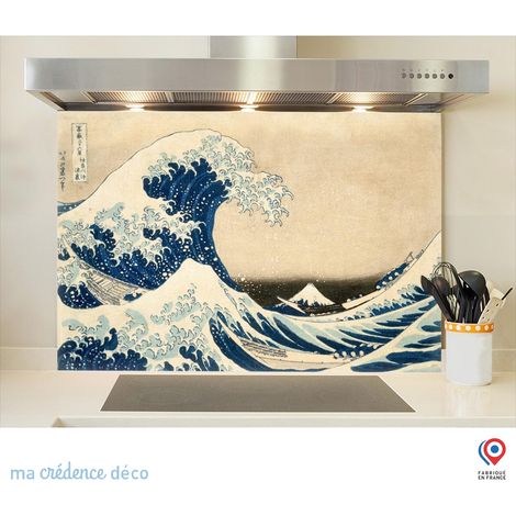 Fond de hotte : Katsushika Hokusai, Sous la vague au large de Kanagawa - Alu composite - 90 cm - 70 cm