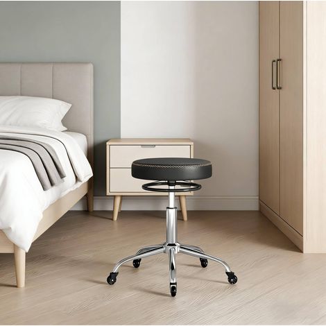 Sedia ufficio girevole regolabile in metallo e PU OKMYHOME (1/4)