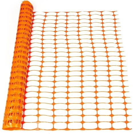 1 rouleau barrière en rouleau, filet de sécurité plastique, clôture construction orange, 30 m x 1 m, 100 g/m², mailles 10x4 cm