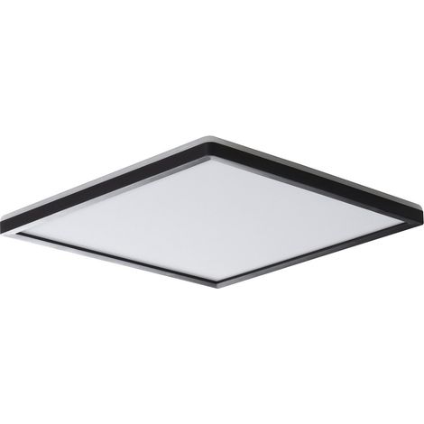 Plafonnier LED AZPO 420x420mm, 22W, 3000/4000/6000K, IP54, noir mat (1/4)