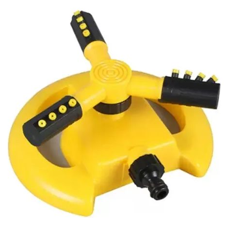 (Jaune 1) Buse rotative automatique à 360° avec jet réglable pour l'irrigation des pelouses, jardins et exploitations agricoles : système d'arrosage à raccord rapide et économe en eau. (1/5)