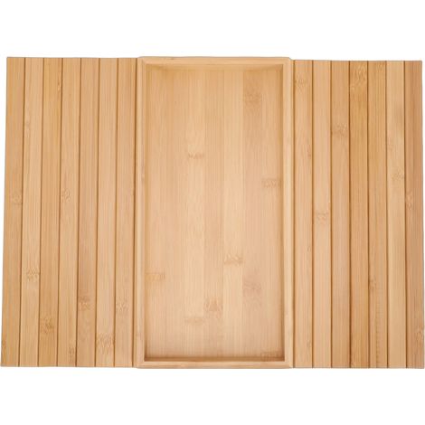 Porte-gobelet de canapé Portable pliable antidérapant, plateau d'accoudoir de canapé en bambou pour salon (1/5)