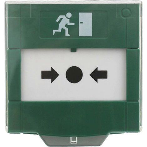 Interrupteur de déverrouillage d'urgence incendie réarmable avec couvercle (1/5)